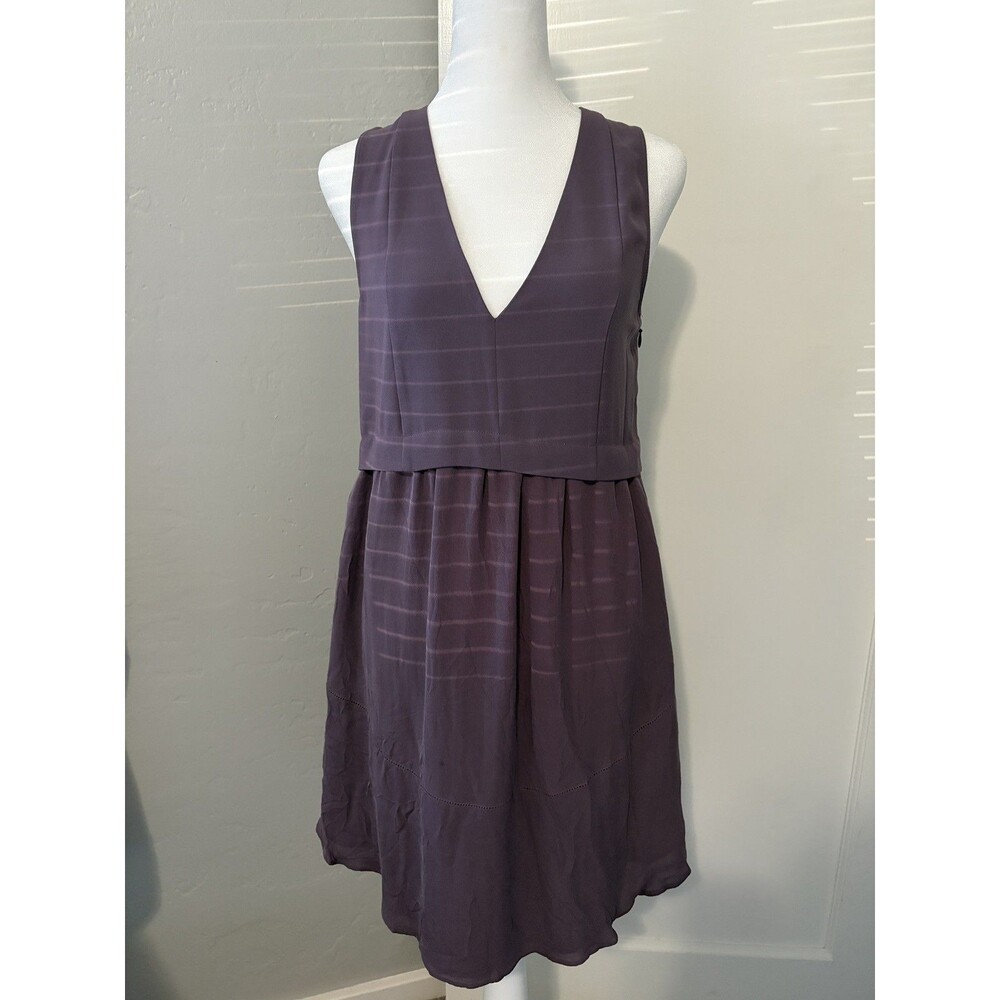 Wilfred Aritzia EUC Silk Dress Purple Mini Sleeveless V Neck Size 2 XS Femme